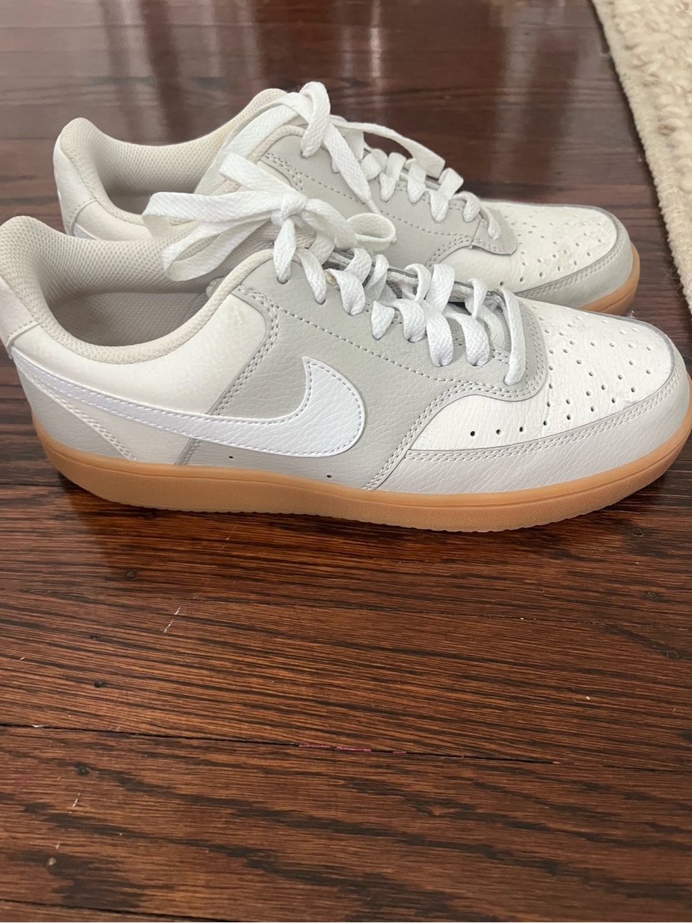Nike Women's Sneakers White Gray with Gum Sole